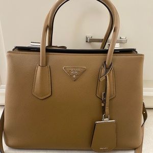 Prada Saffiano Leather Nude Handbag